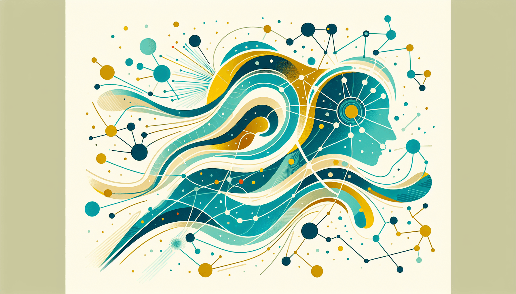 Abstract illustration of interconnected AI agents orchestrating business workflows