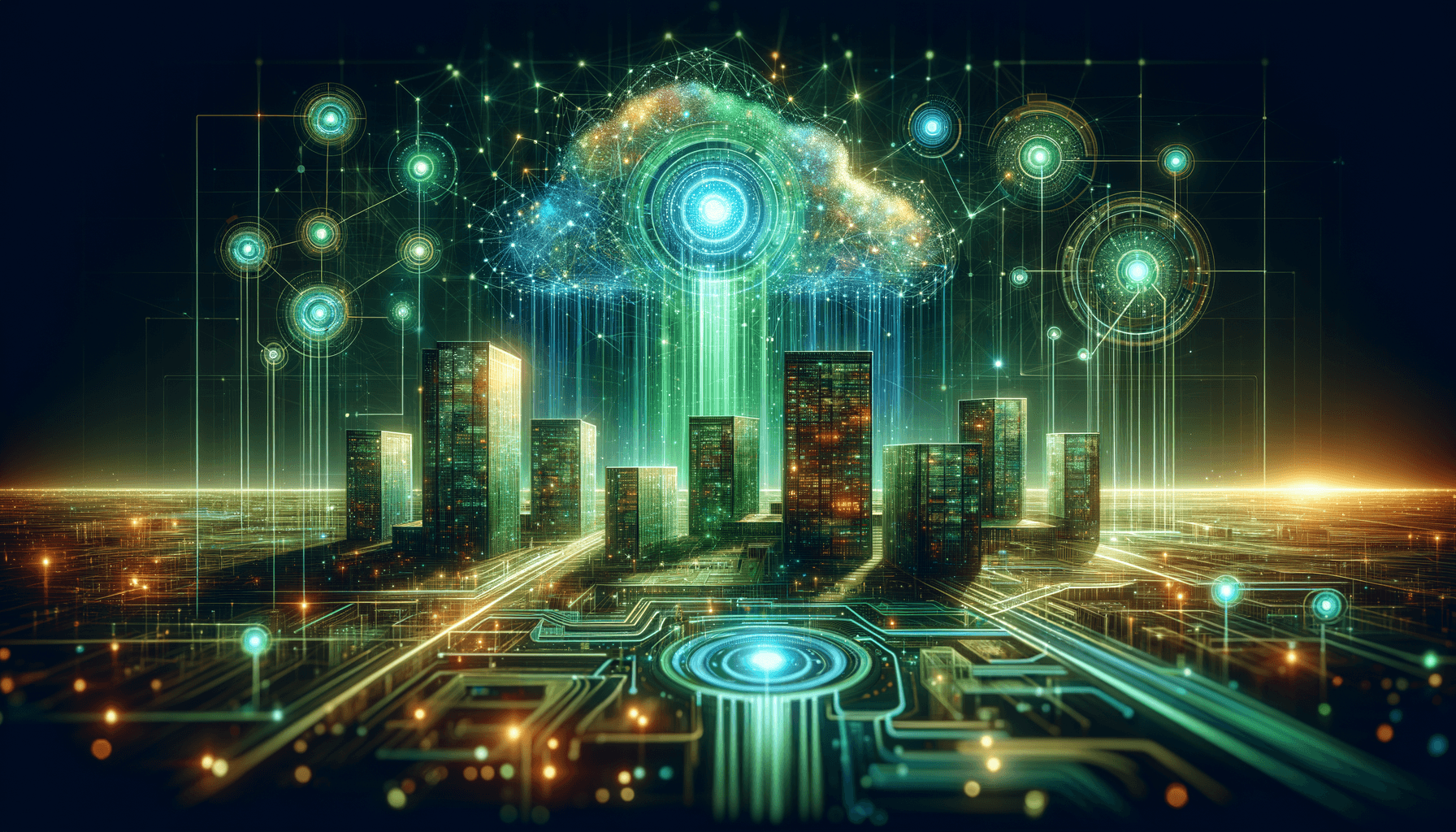 NVIDIA GTC 2026 enterprise AI agents — abstract illustration of glowing neural network nodes connected by bright data streams representing autonomous AI agent workflows across cloud infrastructure